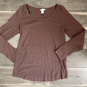 H&M Maternity - brown ribbed long sleeve